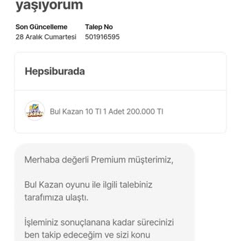 Hepsiburada Bul Kazan Oyununda Haksızlık Ve Para İadesi Talebi