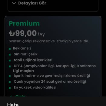 Premium Üyelik Sorunu: Para Çekildi, Hizmet Yok