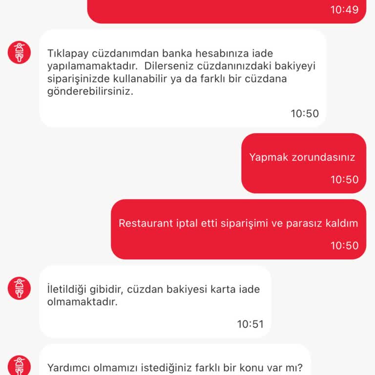 Tıklapay Cüzdan İle Sipariş İptali Ve Para İadesi Sorunu