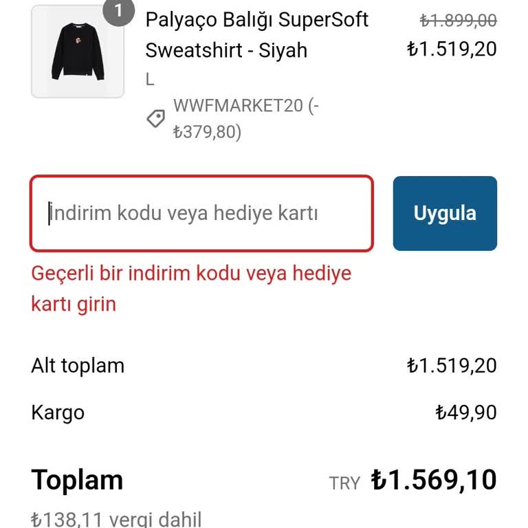 Wwf Market Öğrenci İndirim Kodu Neden Çalışmıyor?