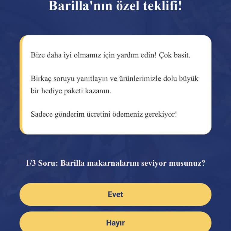 Barilla Markası Adına Kurulan Sahte Web Sitesi Dolandırıcılığı
