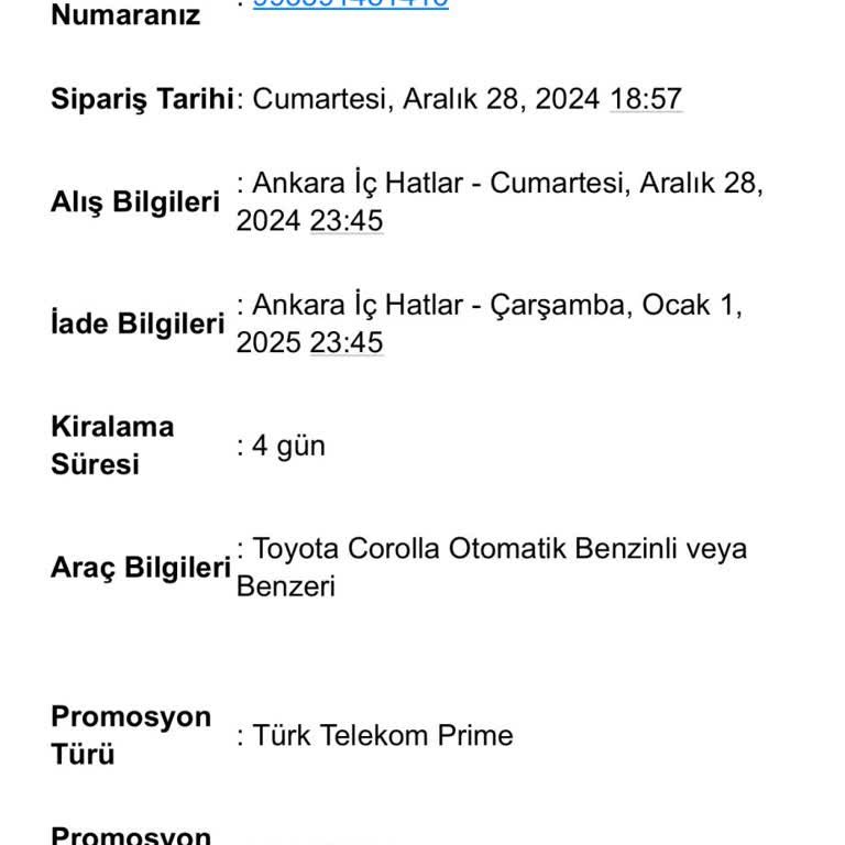 Rezervasyon İptali Ve Araç Teslim Sorunu