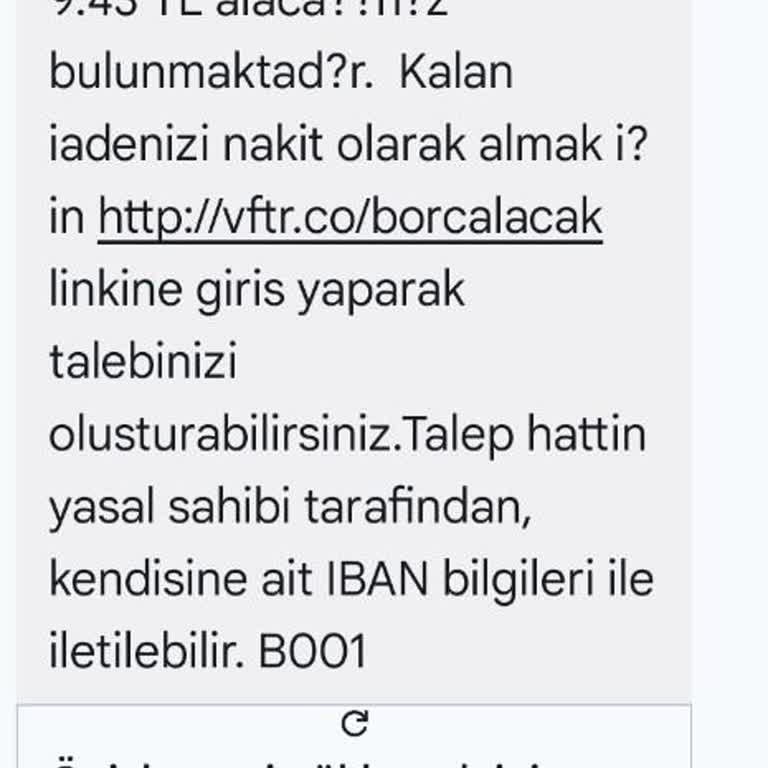 Vodafone'un Yanıltıcı Mesajları Ve İade Sorunu