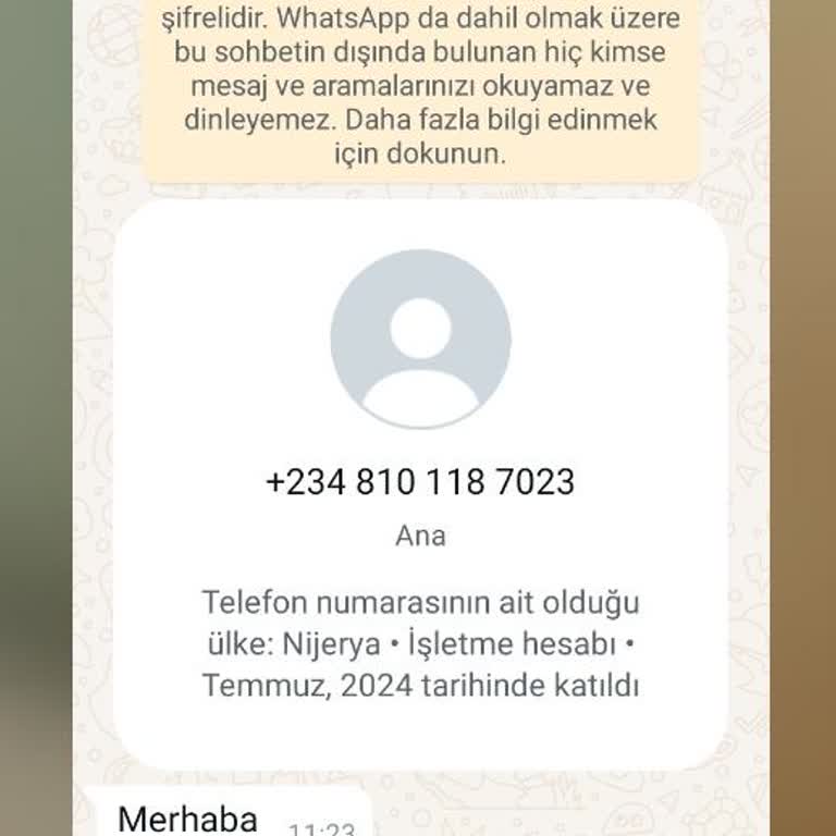 Nijerya Numarasından Gelen Mesajla İlgili Güvenlik Endişesi