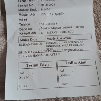 Bozuk Ürün Ve Yetersiz Hizmet