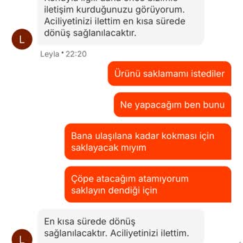 Çiğ Gelen Sipariş Ve İade Sorunu