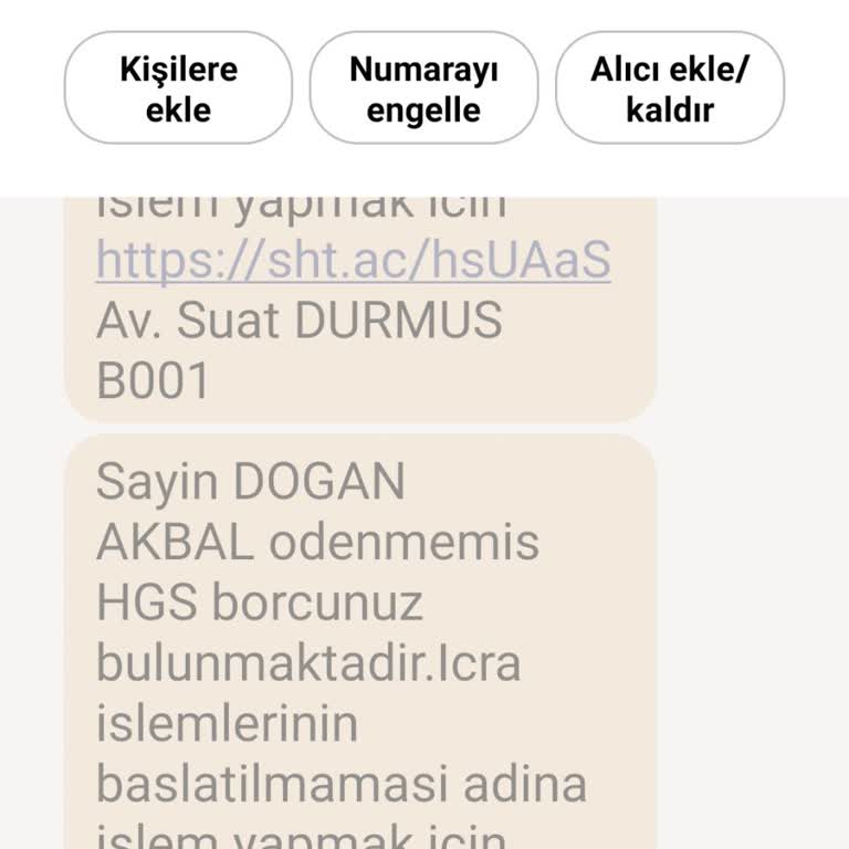 Hatalı HGS Borcu Ve Kimlik Bilgilerimin Kullanımı