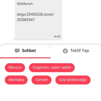 Letgo'da Şüpheli Kullanıcı Bildirim Sorunu