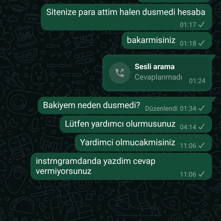 WhatsApp Ve Destek Hattı Üzerinden Yanıtsız Kalan Bakiye Sorunu