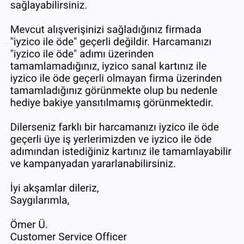 Kampanya Vaadinin Yerine Getirilmemesi
