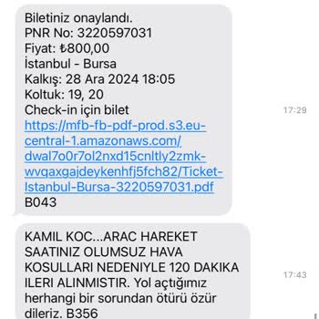 Kamil Koç İle Yaşanan İletişim Ve Hizmet Sorunları