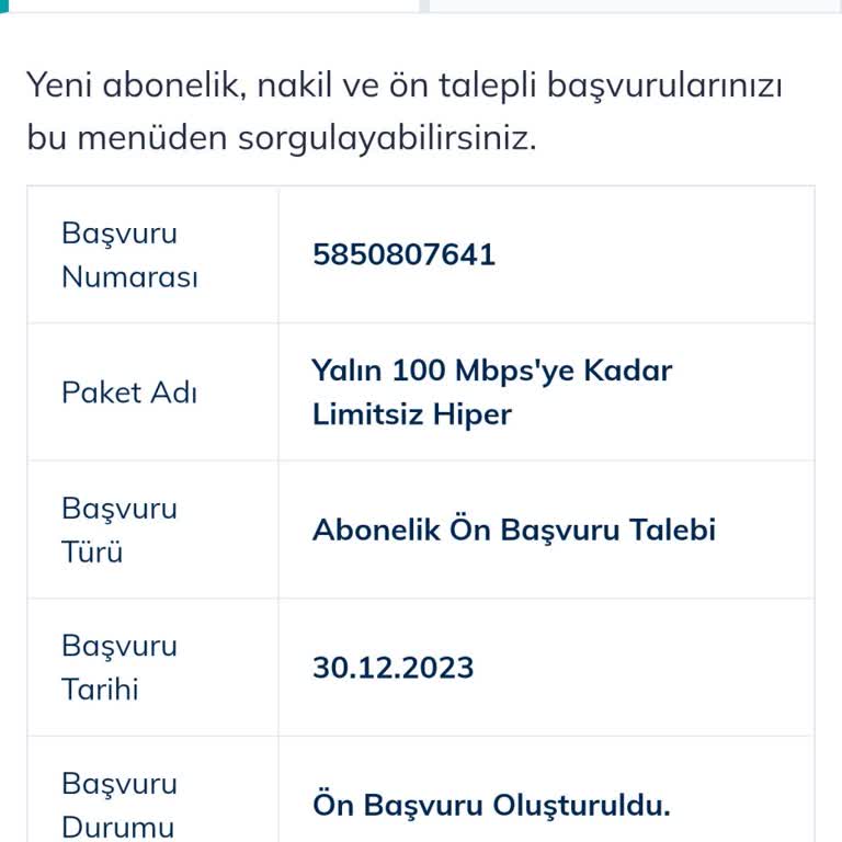 Türk Telekom Altyapı Başvurusuna Yanıt Bekleyen Müşteri
