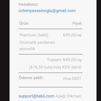 Tabii Premium Üyelik Sorunları Ve İade Talebi