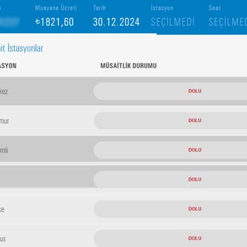 Tüvtürk Randevu Sorunu: Muayene İçin Boş Yer Bulamıyorum