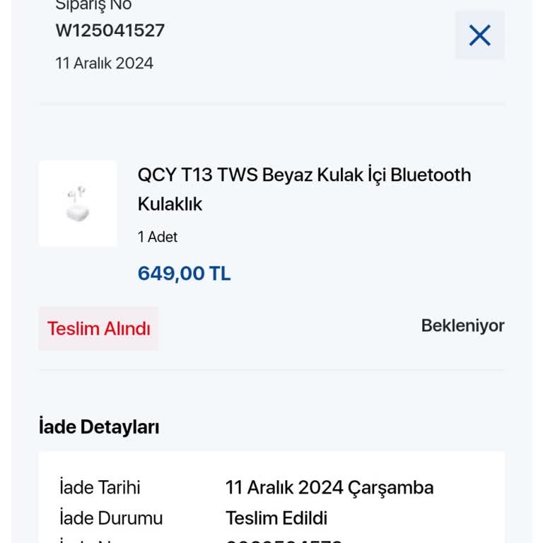 Bozuk Kulaklık Ve İade Sorunu