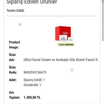 Kiehls Siparişimdeki Eksik Ürün Ve İade Sorunu