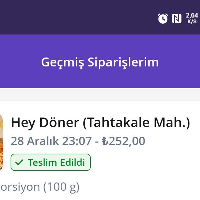 Hey Döner Tahtakale Şubesi: Soğuk Yemek Ve Eksik Servis