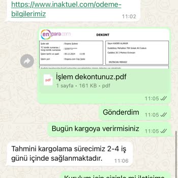 Ürün Tedarik Edilemiyor Ve Ücret İadesi Bekleniyor