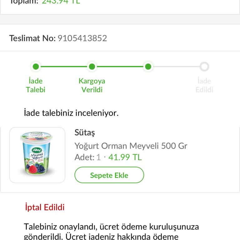 Eksik Ürün Teslimatı Ve İade Sorunu
