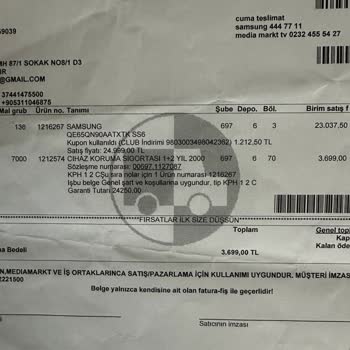 Media Markt Kasko Hizmetinde Hayal Kırıklığı