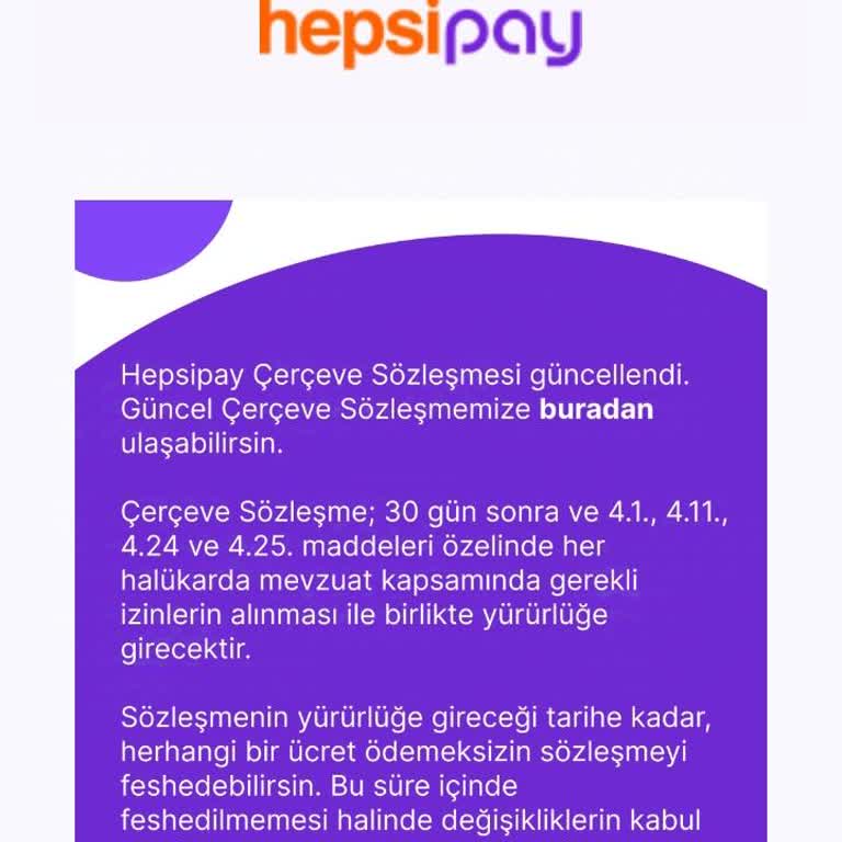 Hepsipay'den Onaysız Sözleşme Şoku