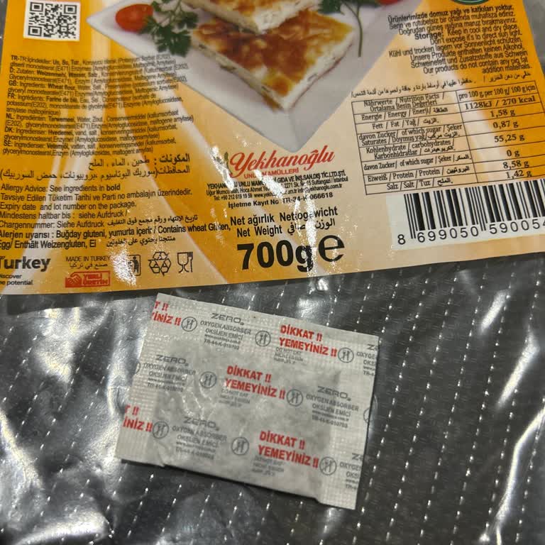 Yekhanoğlu Unlu Mamülleri Yufka İçinden Çıkan Kimyasal Önleyici!