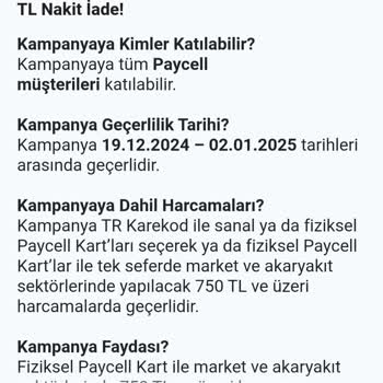Paycell Kampanya İadesi Sorunu