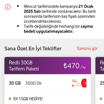 Vodafone'un Tarife Zamları Ve Kısıtlı Seçenekler Can Sıkıyor