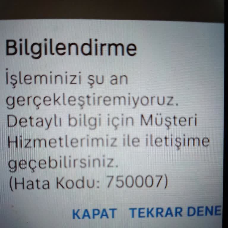 İlan Yayınlama Sorunu: 750007 Hata Kodu