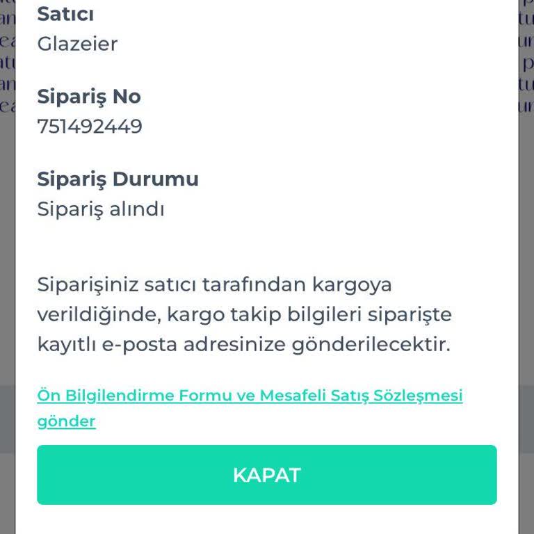 Glazeier Satın Aldığım Ürün Elime 20 Gündür Ulaşmadı