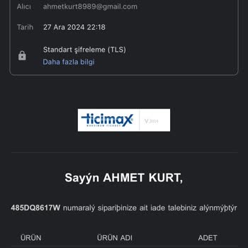 İade Talebine Rağmen Gönderilen Ürün Sorunu