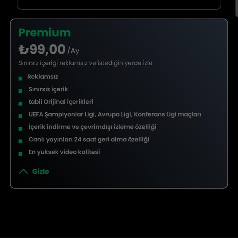 Premium Üyelikte Hizmet Eksikliği