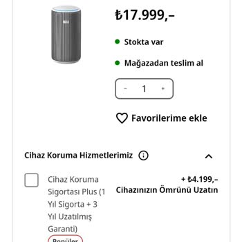 İndirim Sonrası Hava Temizleyici Alımında Yaşanan Sorun