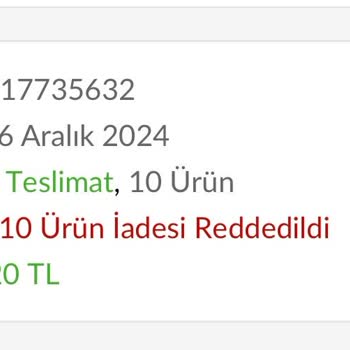 Teslim Edilmeyen Sipariş Ve İade Sorunu