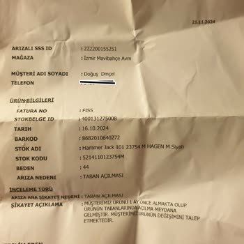 Kalitesiz Ayakkabı Ve Müşteri Hizmetleri Sorunu