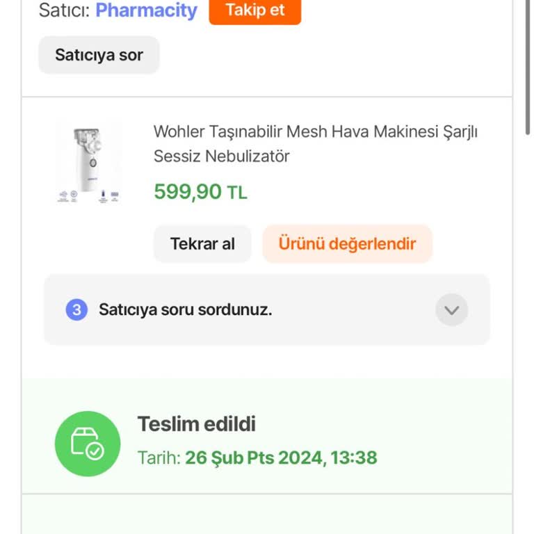 Wohler Nebülizatör: İlk Günler Harika, Sonrası Tam Bir Hayal Kırıklığı