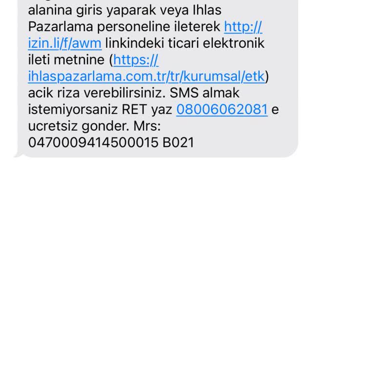 İhlas Pazarlama'dan İstenmeyen SMS Ve Kişisel Veri İhlali