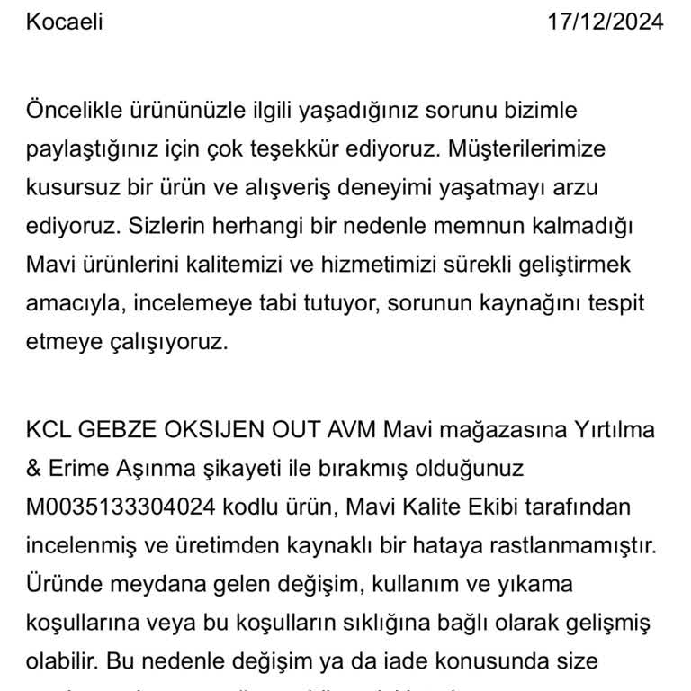 Mavi Pantolonun Kalite Sorunu Ve Müşteri Kaybı