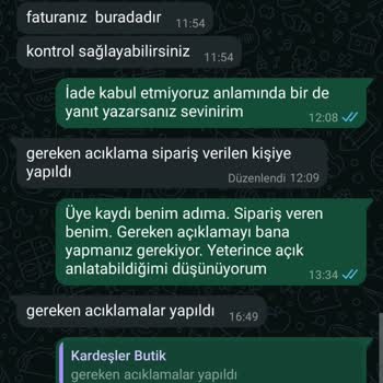 Kardeşler Butik'te İade Zorluğu Ve Tüketici Hakları Mücadelesi