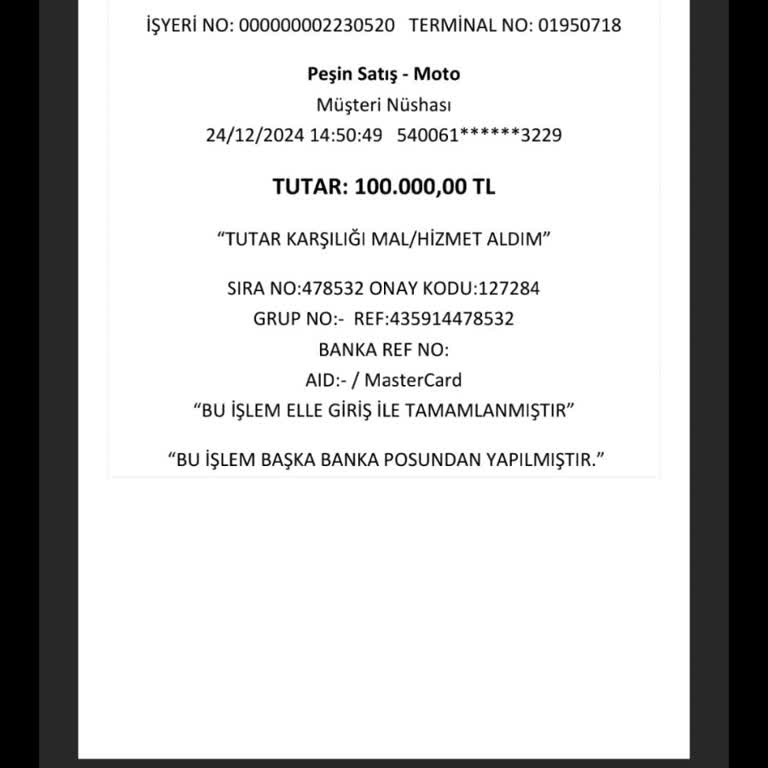 Yapı Kredi Bankası'ndan Onaysız İşlem Ve Tehdit