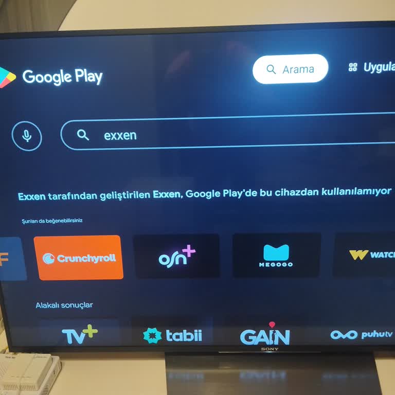 Sony Android TV'de Exxen Uygulama Sorunu