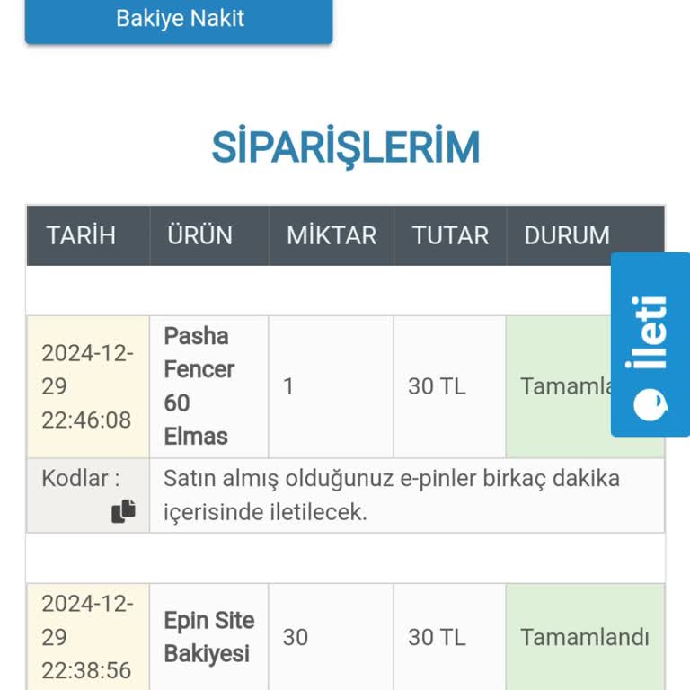 Ödemeyi Aldılar, Kodları Göndermediler!