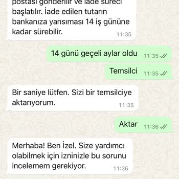 İptal Edilen Siparişin Ücret İadesi Hala Yapılmadı
