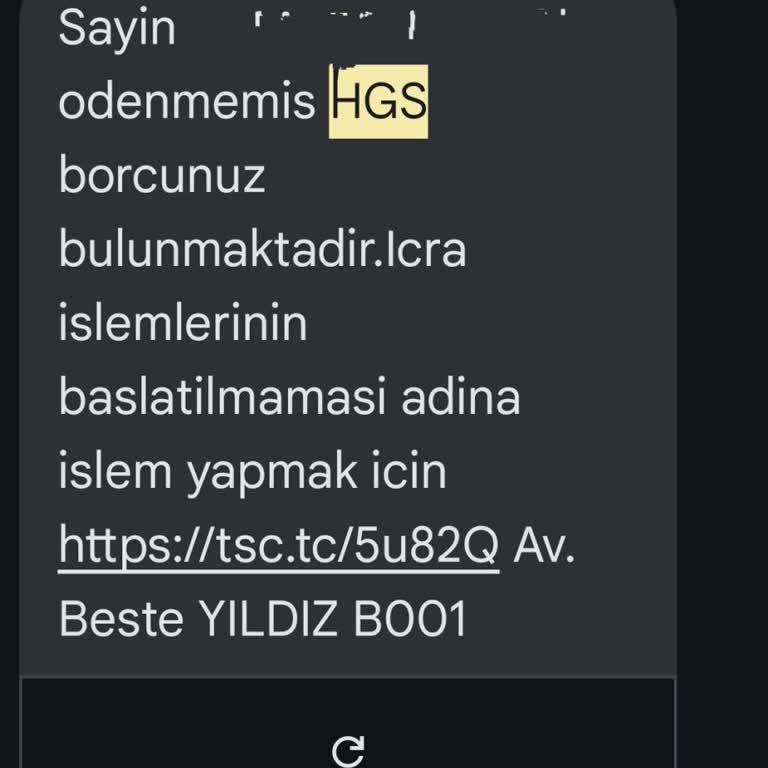 Yanlış HGS Ceza Mesajı Ve Sorumluluk Reddi