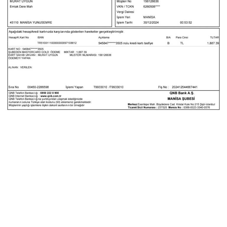 Hesabımdan İzinsiz Çekilen Para Ve Fatura Ödeme Sorunu