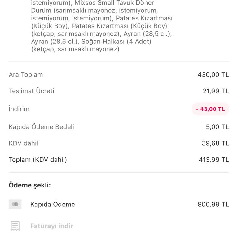 Yanlış Çekim Ve Eksik Ürün Sorunu