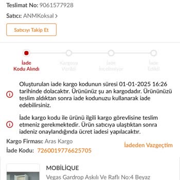 Aras Kargo Kırık Dolap Ve İlgisiz Müşteri Hizmetleri