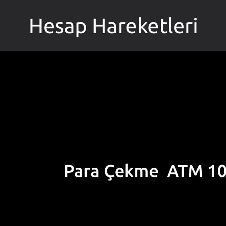 ATM'den Eksik Para Çekimi Ve Güvensizlik
