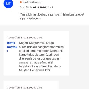 İptal Edilen Siparişin Kargosu Ve Para İadesi Sorunu