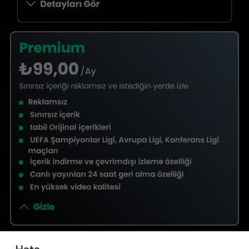 Premium Üyelikte Teknik Sorunlar Ve Hizmet Eksikliği